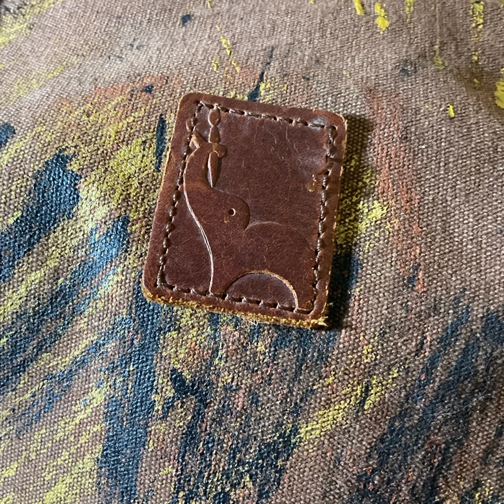 Brown and Black Abstract Tote Bag - Picture 4 of 6